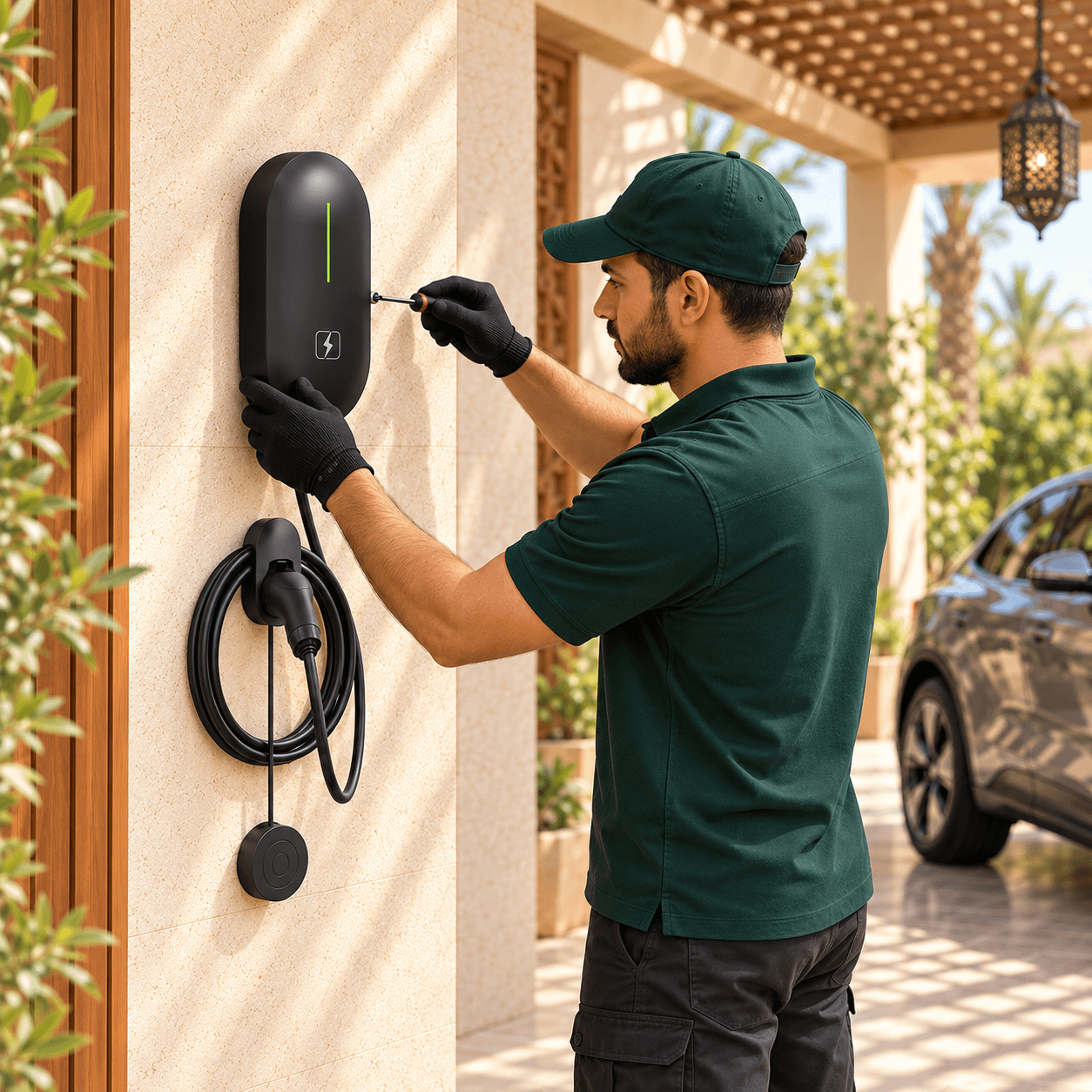 Installation d'une borne de recharge